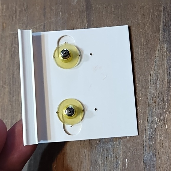 Vintage Coro Earrings, Gold & Silver with Large Backs, Original Hang Card - Picture 2 of 5